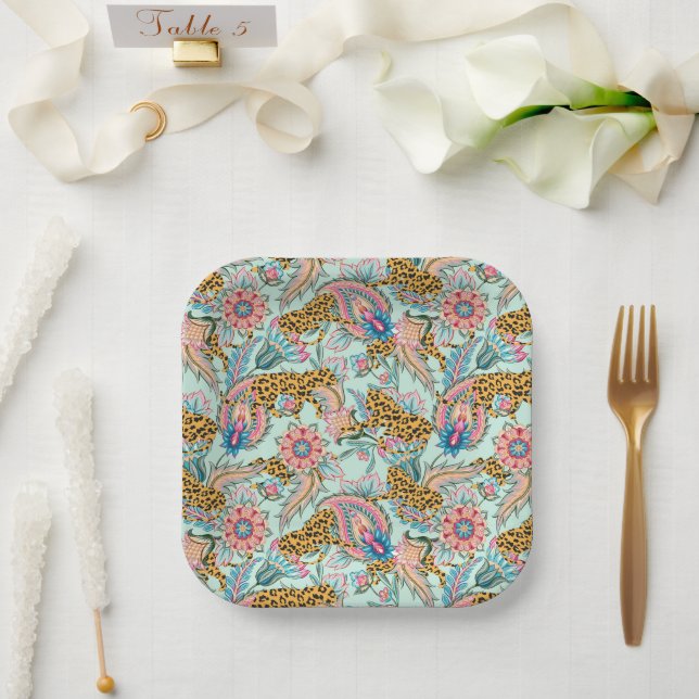 Assiettes En Carton Que La Jungle Soit Avec Toi (Mariage)