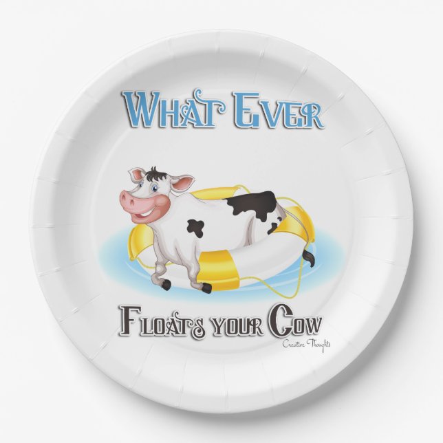 Assiettes En Carton Quelle que soit la chaudière de votre vache (Devant)