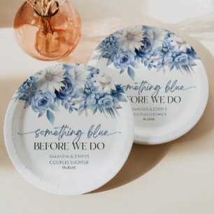 Assiettes En Carton Quelque Chose De Bleu Avant De Faire Floral Couple