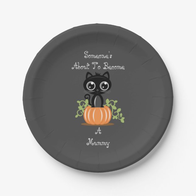 Assiettes En Carton Quelqu'un environ à devenir plats d'une maman (Devant)