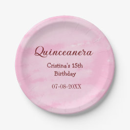 Assiettes En Carton Quinceanera anos 15e anniversaire ajouter nom text