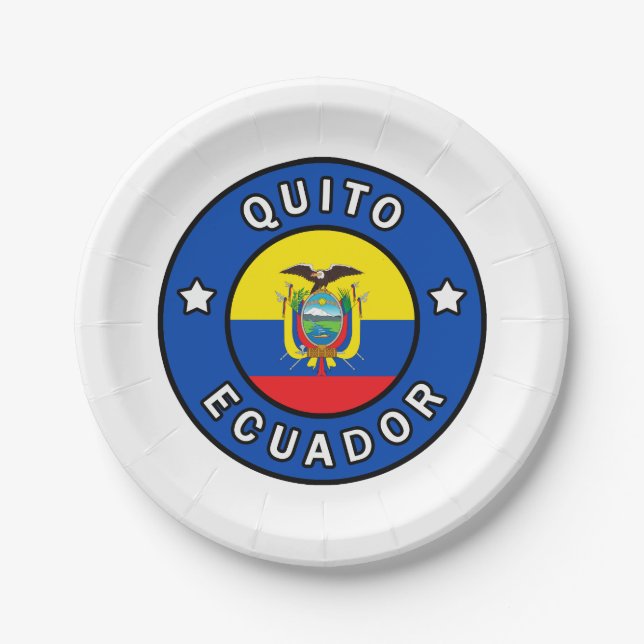 Assiettes En Carton Quito Équateur (Devant)