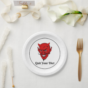 Assiettes En Carton Quittez votre régime diététique Satan