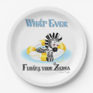 Assiettes En Carton Quoi qu'il flotte votre Zebra 3