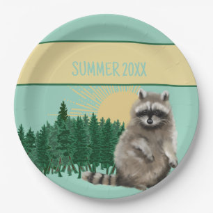 Assiettes En Carton Raccoon été