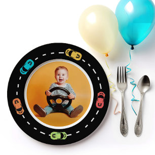 Assiettes En Carton Race Car Fast One Boys Anniversaire Plaques Papier