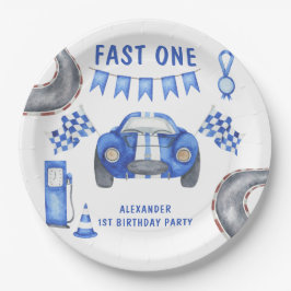 Assiettes En Carton Race Car Première fête d'anniversaire