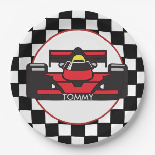 Assiettes En Carton Race Voiture Conception Papier Plaque