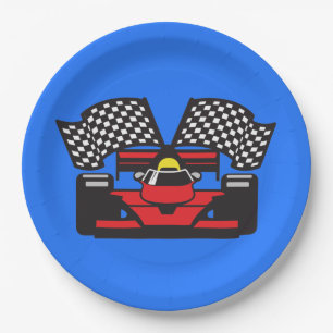 Assiettes En Carton Race Voiture Conception Papier Plaque