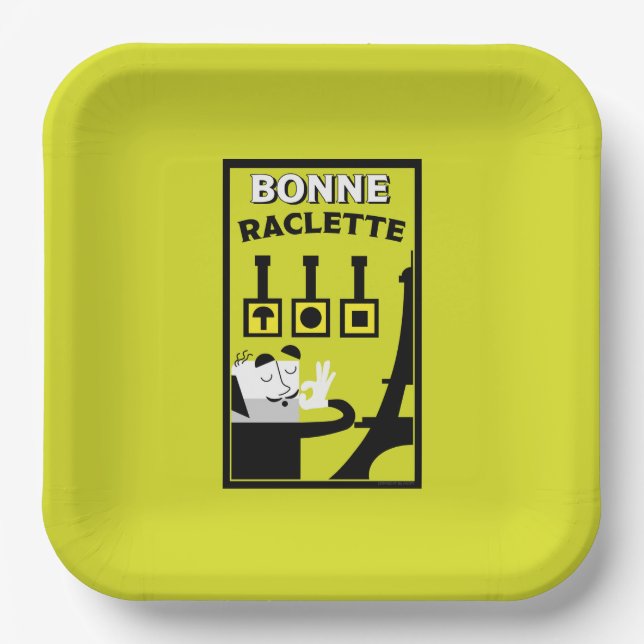 Assiettes En Carton Raclette française (Recto)