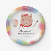 Rainbow Painting Party Kitty Chat Anniversaire