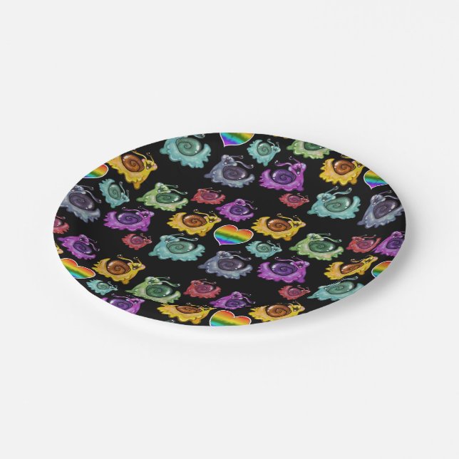Assiettes En Carton Rainbow Snacks (Angle)