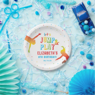 Assiettes En Carton Rainbow Trampoline Park Anniversaire de enfant Par