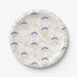 Assiettes En Carton Rainbows Nuages Et Étoiles