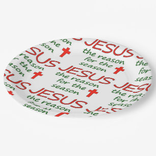 Assiettes En Carton Raison de JÉSUS de saison