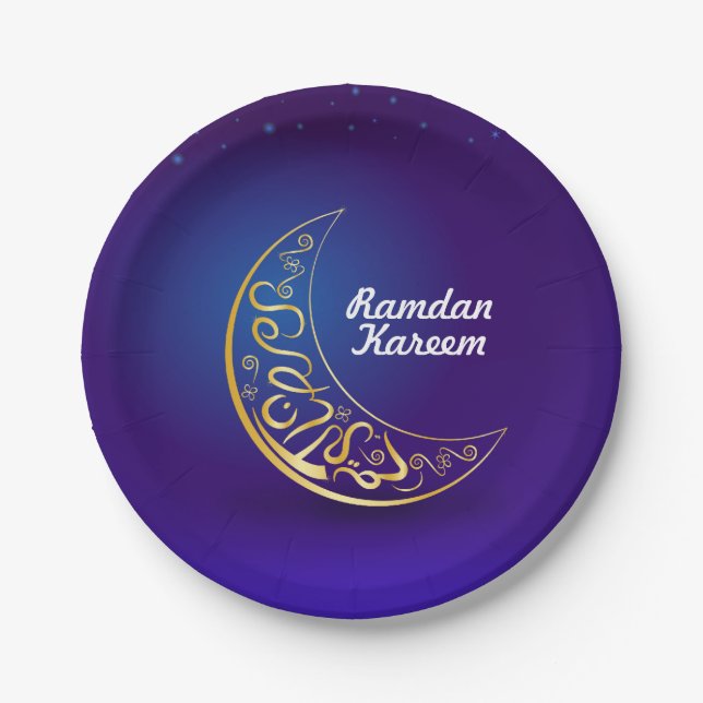 Assiettes En Carton Ramadan Kareem (Devant)