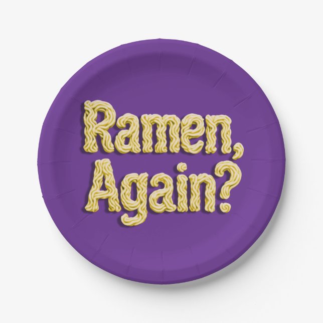 Assiettes En Carton Ramen, Encore ? (Devant)