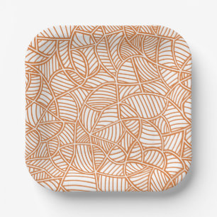 Assiettes En Carton Random Leaf Mosaic