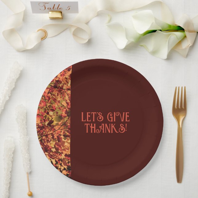 Assiettes En Carton Rassemblement familial Brown profond Happy Merci d (Mariage)
