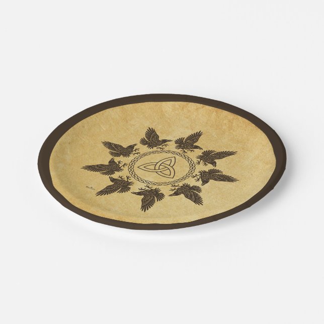 Assiettes En Carton Ravens Circle Dance (Angle)