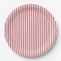 Rayure fine rouge et blanche