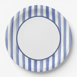 Assiettes En Carton Rayure Nautique
