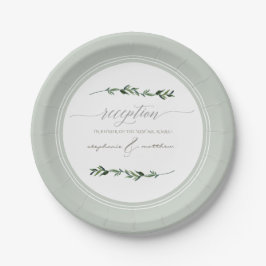 Assiettes En Carton Réception de mariage moderne simple feuille feuill