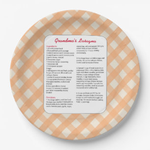 Assiettes En Carton Recette préférée de famille rétro - lasagne