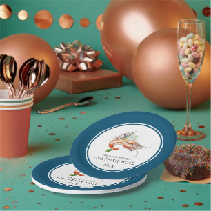 Assiettes En Carton Réchauffe minimale personnalisée   Océan bleu