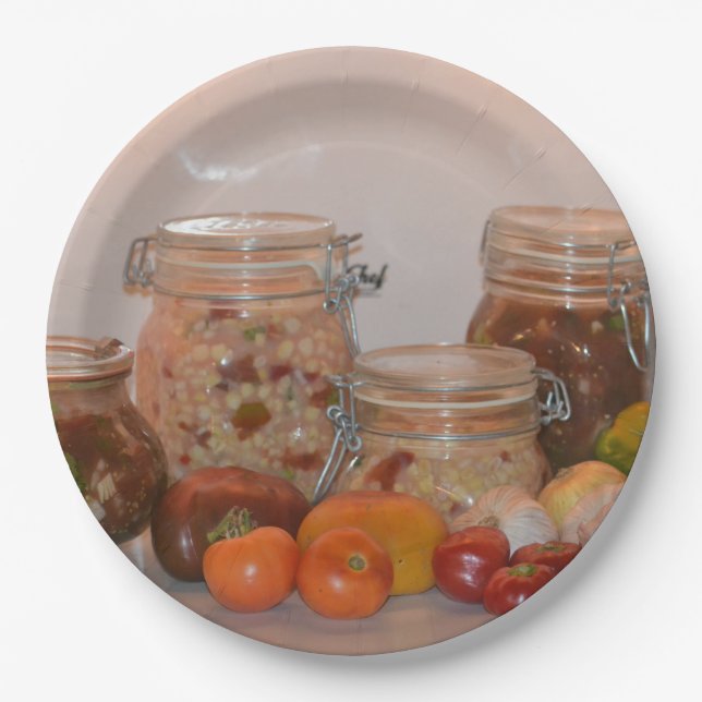Assiettes En Carton Récolte d'été deux (Devant)