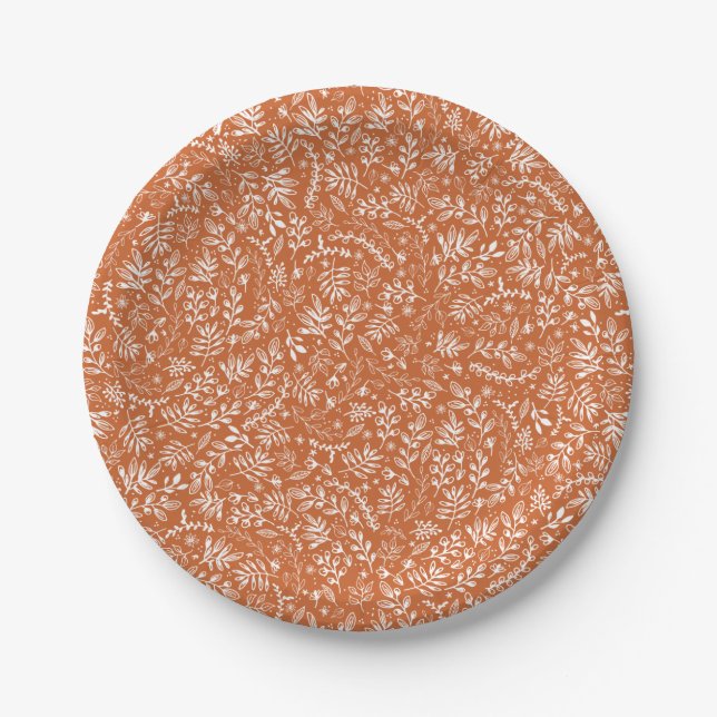Assiettes En Carton Récolte florale (Devant)