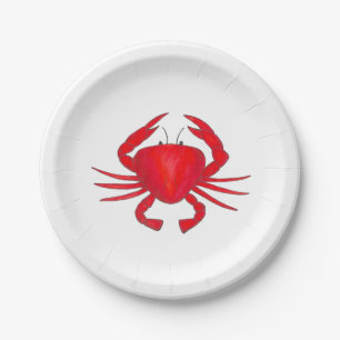 Assiettes En Carton Red Baltimore MD Maryland Crab Beach Bay