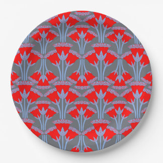 Assiettes En Carton Red Bellflower 