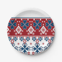 Red blue ornament