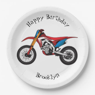 Assiettes En Carton Red dirt bike motorcycle