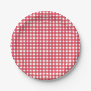 Assiettes En Carton Red En vichy Western