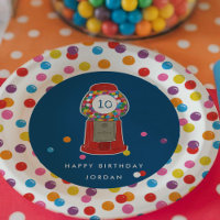 Red Gumball Machine Candy Bubble Gum Anniversaire
