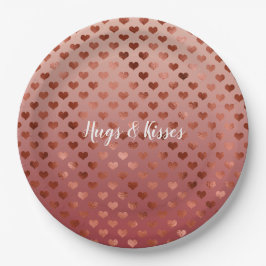 Assiettes En Carton Red Hearts Ombre