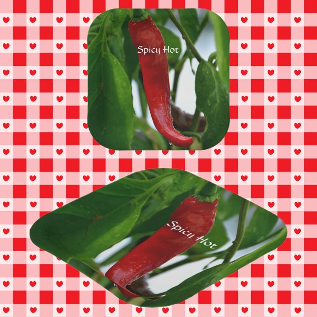 Assiettes En Carton Red Hot Chili Pepper Green Red White Photographie (Créateur téléchargé)