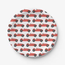 Assiettes En Carton Red Race Car Boy Racing Anniversaire