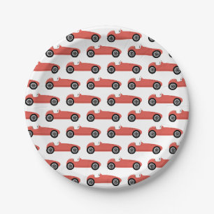 Assiettes En Carton Red Race Car Boy Racing Anniversaire