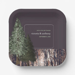 Assiettes En Carton Redwoods & Bark, Mariage rustique