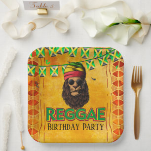 Assiettes En Carton Reggae Jamaican Birthday Party