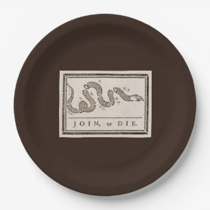 Assiettes En Carton Rejoignez ou mourrez le crotale : Caricature Benja