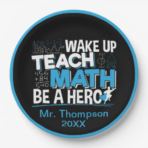 Assiettes En Carton Remerciement pour un professeur de mathématiques -