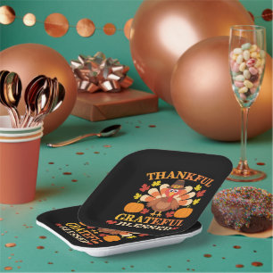 Assiettes En Carton Remerciements à la Turquie béni Thanksgiving