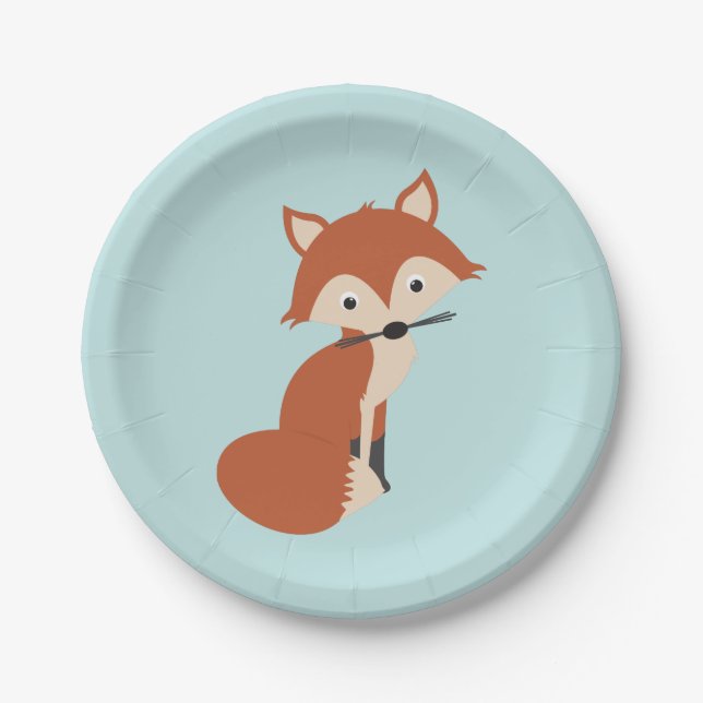 Assiettes En Carton Renard de Woodland (Devant)
