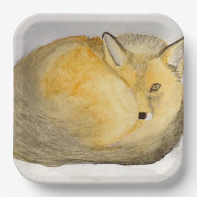 Assiettes En Carton Renard rouge (Recto)