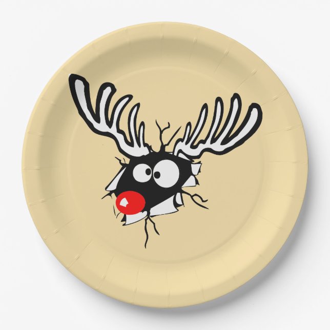 Assiettes En Carton Renard rouge fou (Devant)