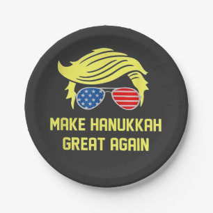 Assiettes En Carton Rendre sa grandeur à Hanoukka Trump juif